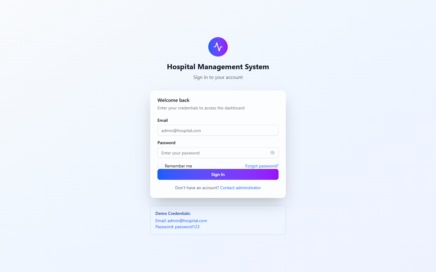 Secure Login Interface